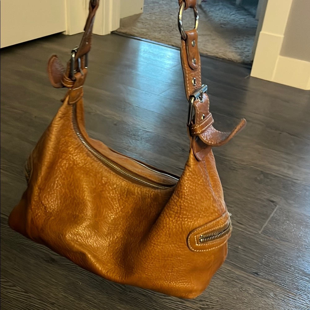 Roots vintage soft Tan Leather Shoulder Bag - Picture 3 of 11